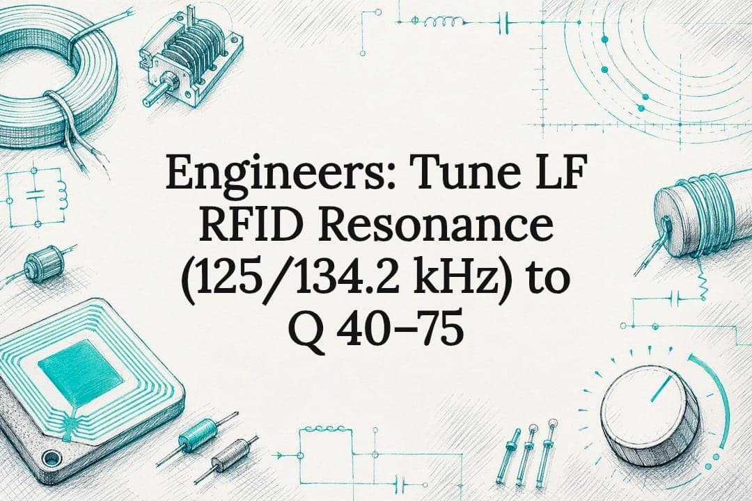 Engineers: Tune LF RFID Resonance (125/134.2 kHz) to Q 40–75